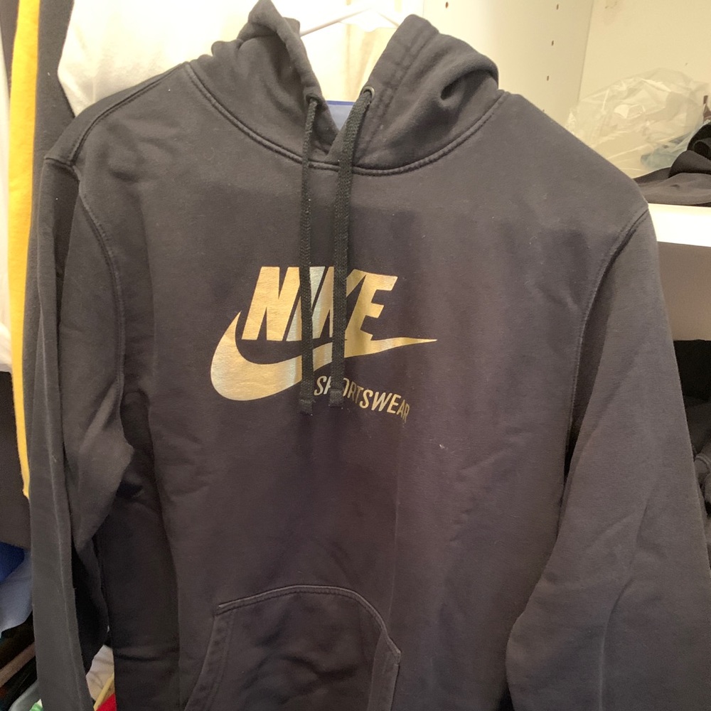 Gold nike hoodie size Large